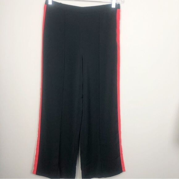 SUGAR + LIPS | Wide Leg High Rise Pants Navy Blue, Red, White Women’s Size M - Picture 1 of 9